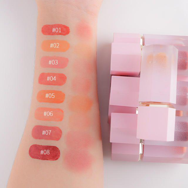 Má hồng tự nhiên Vegan Pink Cream Liquid Blush Blush Trang điểm
