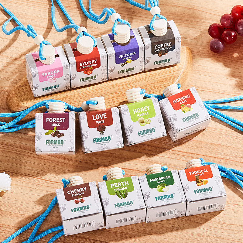 Nước hoa ô tô Blossom & Berry - Máy làm mát không khí treo với tinh chất hoa và trái cây tự nhiên Phụ kiện mùi hương ô tô sang trọng 8ml