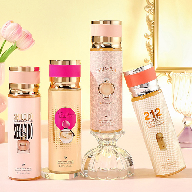 250ml Nước hoa thương hiệu Sweet Floral Women Body Spray Body Mist Parfums Nước hoa thiết kế
