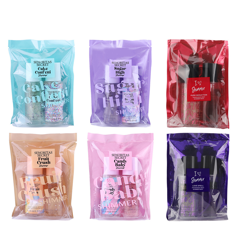 Tùy chỉnh logo Body Mist Collection Perfume Body Spray Secret Body Mist Set 75ml*2