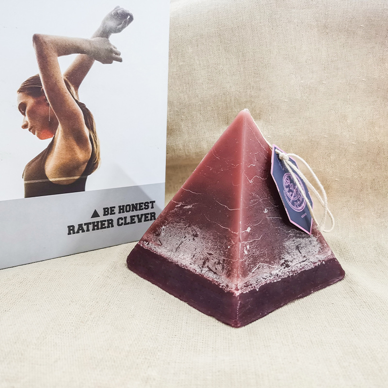 250g Nến pha lê sang trọng Nến kim tự tháp thơm cung hoàng đạo bằng pha lê