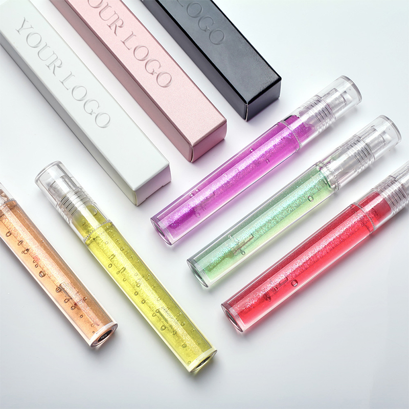 Jelly Cute Wet Lip Gloss Liquid Lipstick Dưỡng ẩm Sáng bóng Long lanh Crystal Clear Lip Gloss