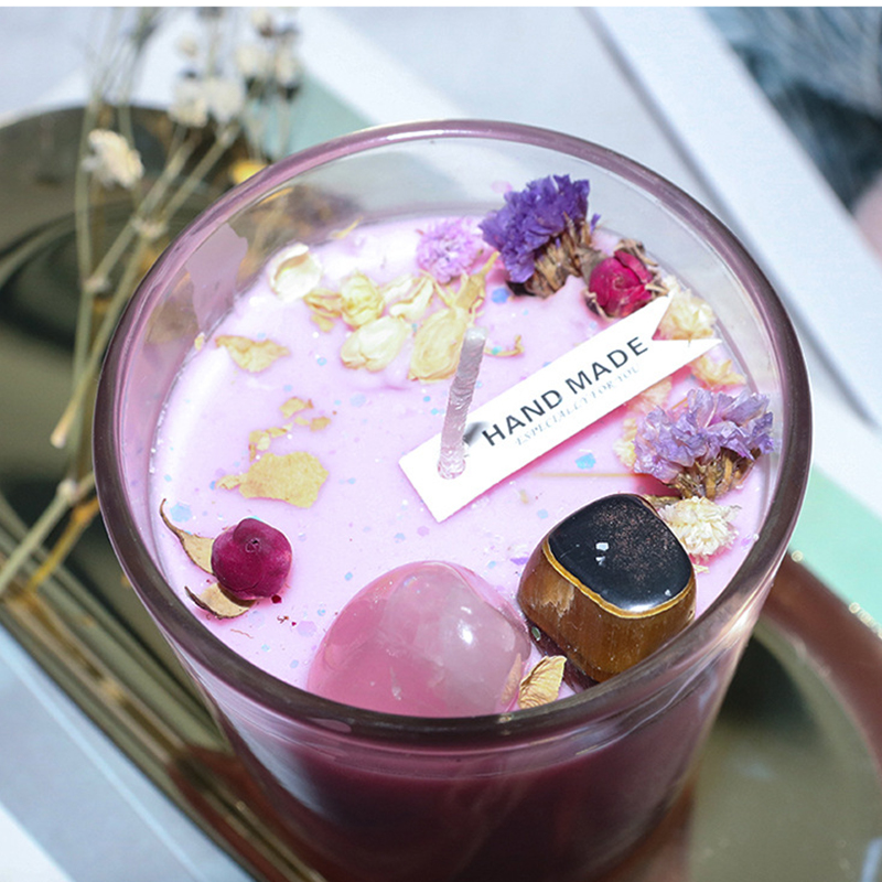100G Trang Trí Nhà Handmade Sáp Đậu Nành Xông Phòng Thân Thiện Với Môi Trường Đá Pha Lê Cao Hoa Khô Nến Thơm Cho Các Bữa Tiệc Sinh Nhật quà Tặng